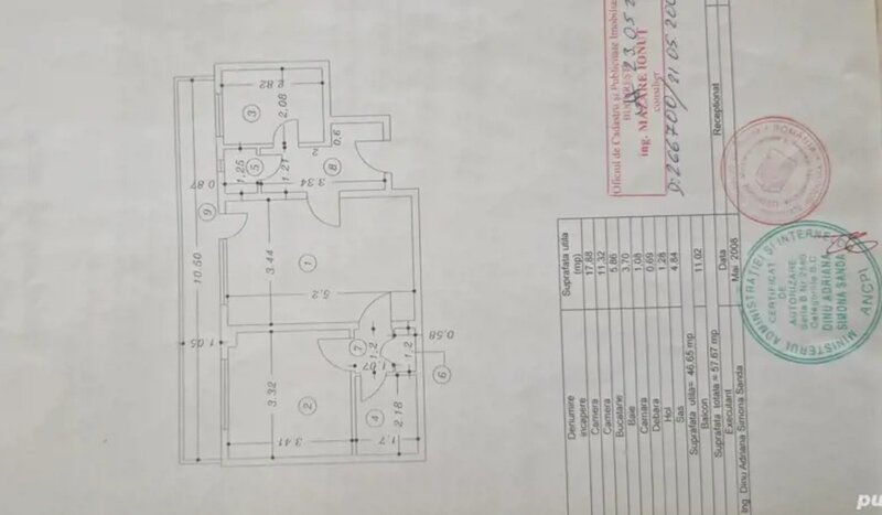 Piata Domenii apartament 2 camere 58mp